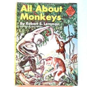 All About Monkeys, a Vintage Children&#39;s Book