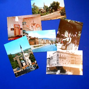 Vintage Sarajevo Postcards, Six Photo Postcards