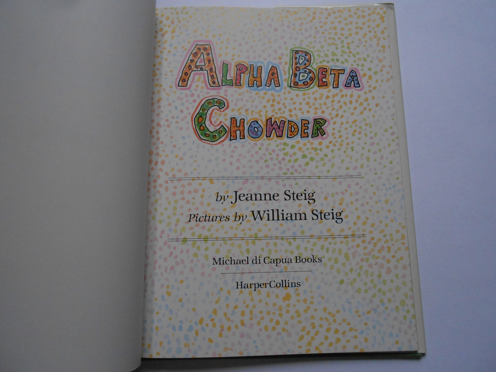 Alpha Beta Chowder a Vintage Children's Alphabet Book Etsy