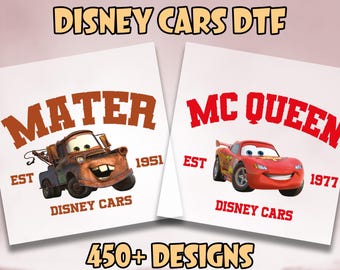 Lightning Mcqueen Dtf, Cars Ready to Press, Disney Cars DTF, Tow Mater Dtf, Heat Press DTF, Disney Gang Sheet, Personalized DTF