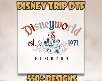 Disneyworld Est 1971 DTF Transfer, Magic Kingdom Dtf, Disney Trip Ready To Press, Disney Family Dtf, Mickey and Friends Dtf, Heat Press Dtf
