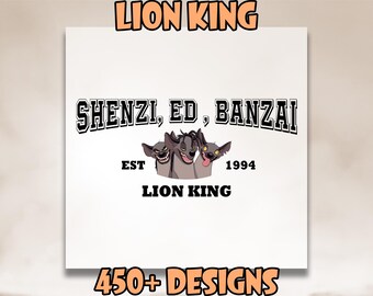 Disney Hyenas DTF Transfer, Shenzi Banzai Ed DTF, Lion King Villains DTF, Lion King Ready To Press, Disney Trip Dtf, Direct To Film