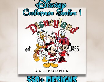 Disneyland Christmas DTF Transfer, Disney Christmas Ready To Press, Disney Christmas Heat Transfer, Disney High Quality DTF, DTF Gang Sheet