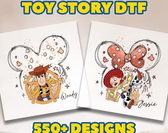 Woody And Jessie Ready To Press, Toy Story DTF Transfer, Woody DTF, Heat Transfer, Disney Toy Story DTF Transfer, Disney Ready To Press