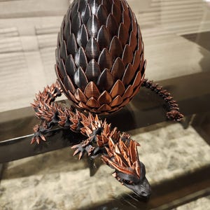 3D Printed Dragon, Dragon Egg, Articulated Dragon Figurine, Room Decor, Dragon Toy, Childrens Toys, Office Decor