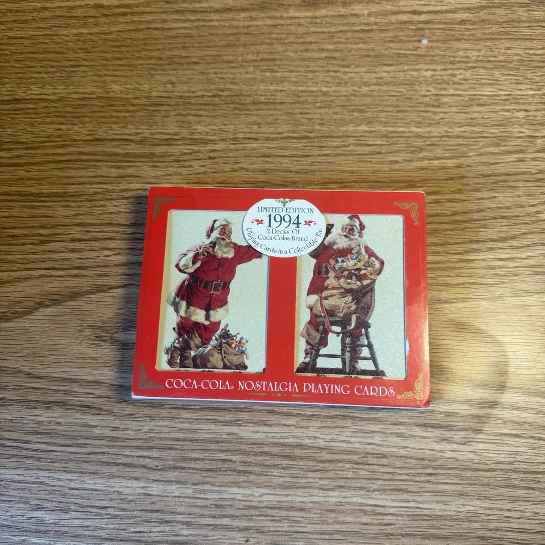 1994 limited edition coca cola playing cards Nostalgia : Toys & Games Coca Cola Sealed Santa Clause
