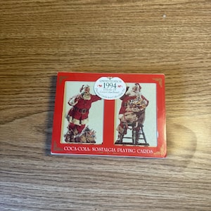 Carte da gioco Coca Cola sigillate Santa Clause Double Deck, edizione limitata del 1994
