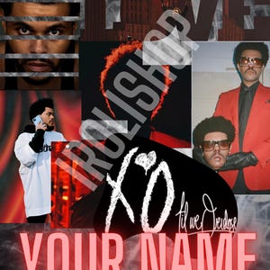 The Weeknd XO bis zur Überdosen Sublimationsverpackung 20 Unzen Tumbler Custom Name
