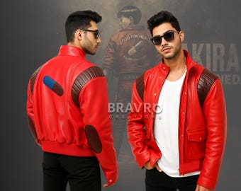 メンズ AKIRA 金田正太郎 レッドカプセルロゴテキスト コスプレ