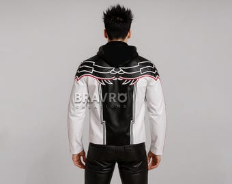 ゲーム「鉄拳4」の大会優勝者景品フェイクレザージャケット　サイズL相当 ゲーム「鉄拳4」の大会優勝者景品配布されたフェイクレザージャケット