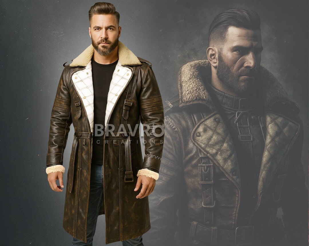 Elder Maxson Fallout 4 Leather Coat: Brotherhood of Steel Cosplay - Etsy
