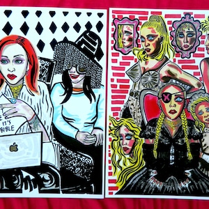 A3サイズのマドンナプリント2枚 シルク紙