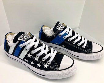 blue converse shoes