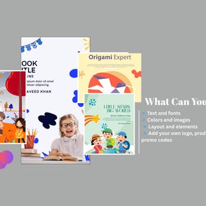 Editable Kids Book Cover | Canva Template | Printable & Digital ...