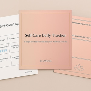 Self-Care Daily Tracker – 3 Pagine Eleganti per il Benessere Quotidiano