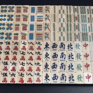 Newly made Mahjong set Bone and Bamboo