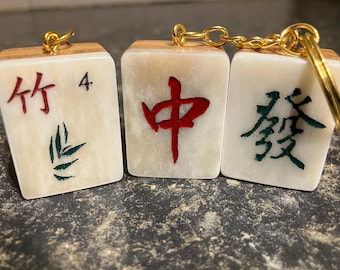 Keychains Mahjong Bone and Bamboo