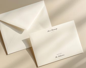 Elegante Merci Beaucoup Danksagungskarte Vorlage: Personalisiertes Briefpapier (Digitaler Download)
