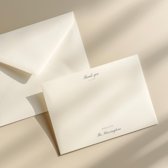 Elegant Thank You Card Template: Personalized Stationery (Digital Download, 6x4"/A6 Size) | ELOISE