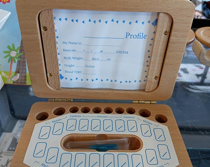 Wooden Baby Tooth Keepsake Box Personalized Memory Holder for Baby’s First Teeth Milestone Gift for New Parents