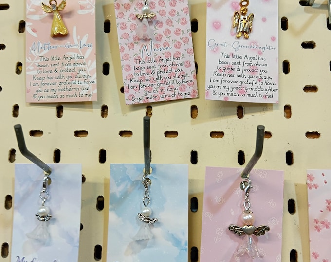 Angel Charm with Message Card – A Heartfelt Keepsake for Loved Ones