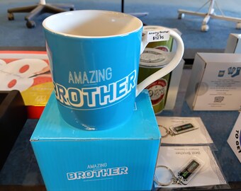 Amazing Brother Mug Funny  Heartwarming Gift for Brothers  Birthday  Christmas or Just Because