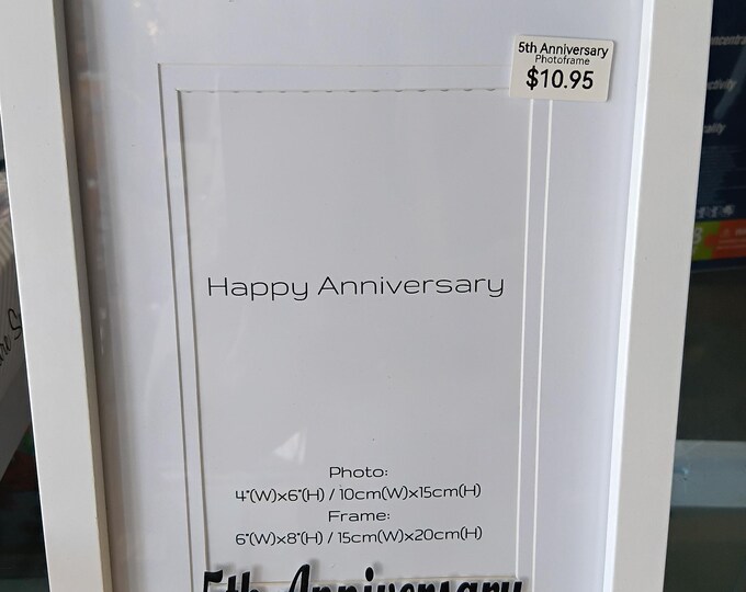 5th/10th/15th/20th/30th/35th/40th/45th/50th/55th/65th/70th Anniversary Photo Frame