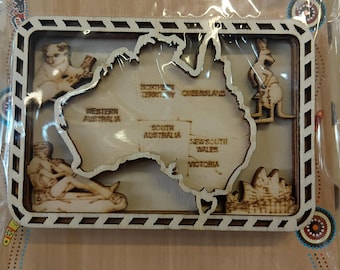 Australian Tasmanian Pattern Refrigerator Magnet