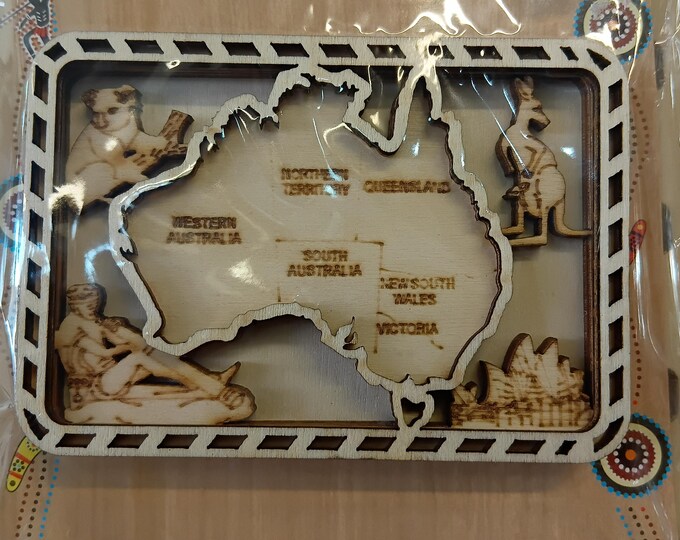 Australian Tasmanian Pattern Refrigerator Magnet