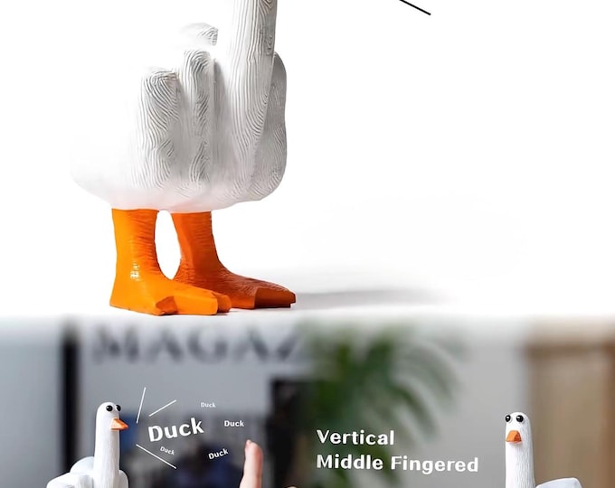 Duck You Resin Figurine – Funny Yellow Duck Decor – Bold Gift for Friends – Swear Word Cute Animal Statue – Sarcastic Desk Decor