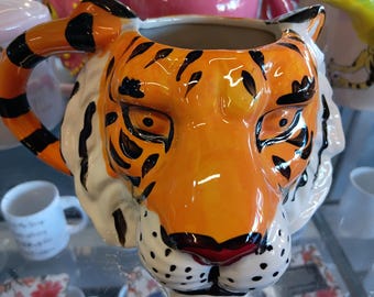 Fierce Tiger Head Mug – 3D Ceramic Animal Cup