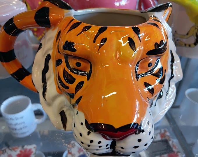 Fierce Tiger Head Mug – 3D Ceramic Animal Cup
