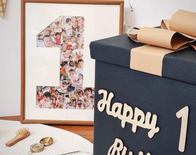 Custom Number Photo Collage Frame