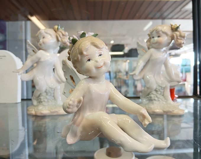 Porcelain Angel Figurines – Set of Joyful Angels