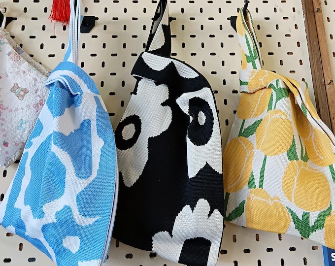 Japanese-Style Knot Bags – Bold Floral Prints
