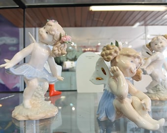 Porcelain Angel Figurines – Set of Joyful Angels