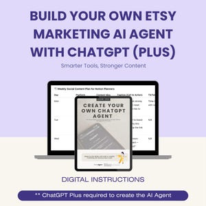 Instrucciones para crear tu propio agente de inteligencia artificial para el planificador de contenido de Etsy / ChatGPT Agent Builder para vendedores de Etsy / Descarga digital