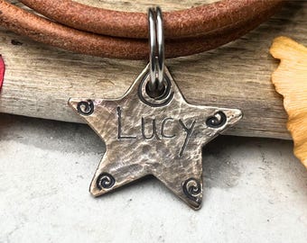 Star Pet ID Tag | Personalized Cat Collar Tag