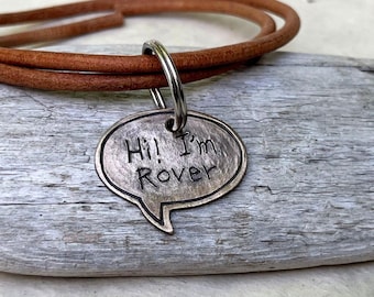 Divertida placa de identificación para perros - Etiqueta personalizada con el nombre de tu mascota