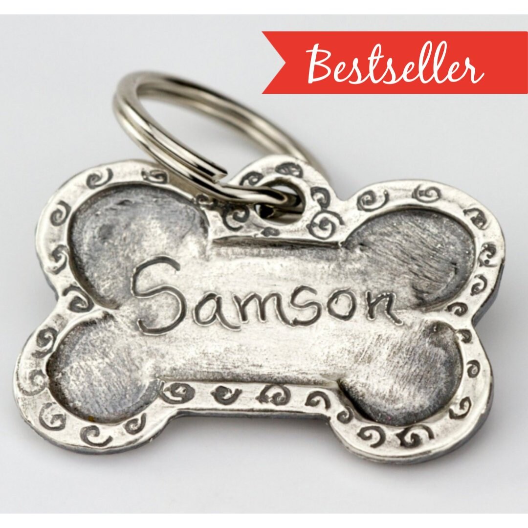 Dog Tags for Dogs Sterling Silver Dog id Tag Dog Name Tags Etsy