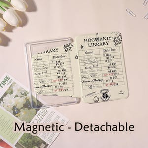 Avtagbart magnetiskt Kindle-fodral med bibliotekskort och genomskinlig baksida, MagSafe-fodral, för Paperwhite 12th, KPW 4/5/6, Kindle 2024, anpassningsbar present