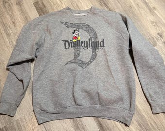 Sudadera con estampado de Mickey Mouse de Disney Parks, Disneyland Resort, color gris, talla L