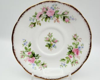 Royal Albert Moss Rose Saucer; Older Style