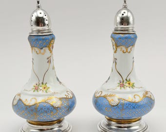 Antique Sterling Victorian Salt and Pepper Shakers