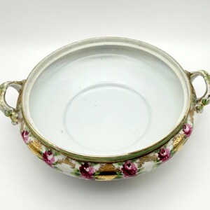 Early 1900s Unmarked Moriage Rare Covered Serving Dish image 11