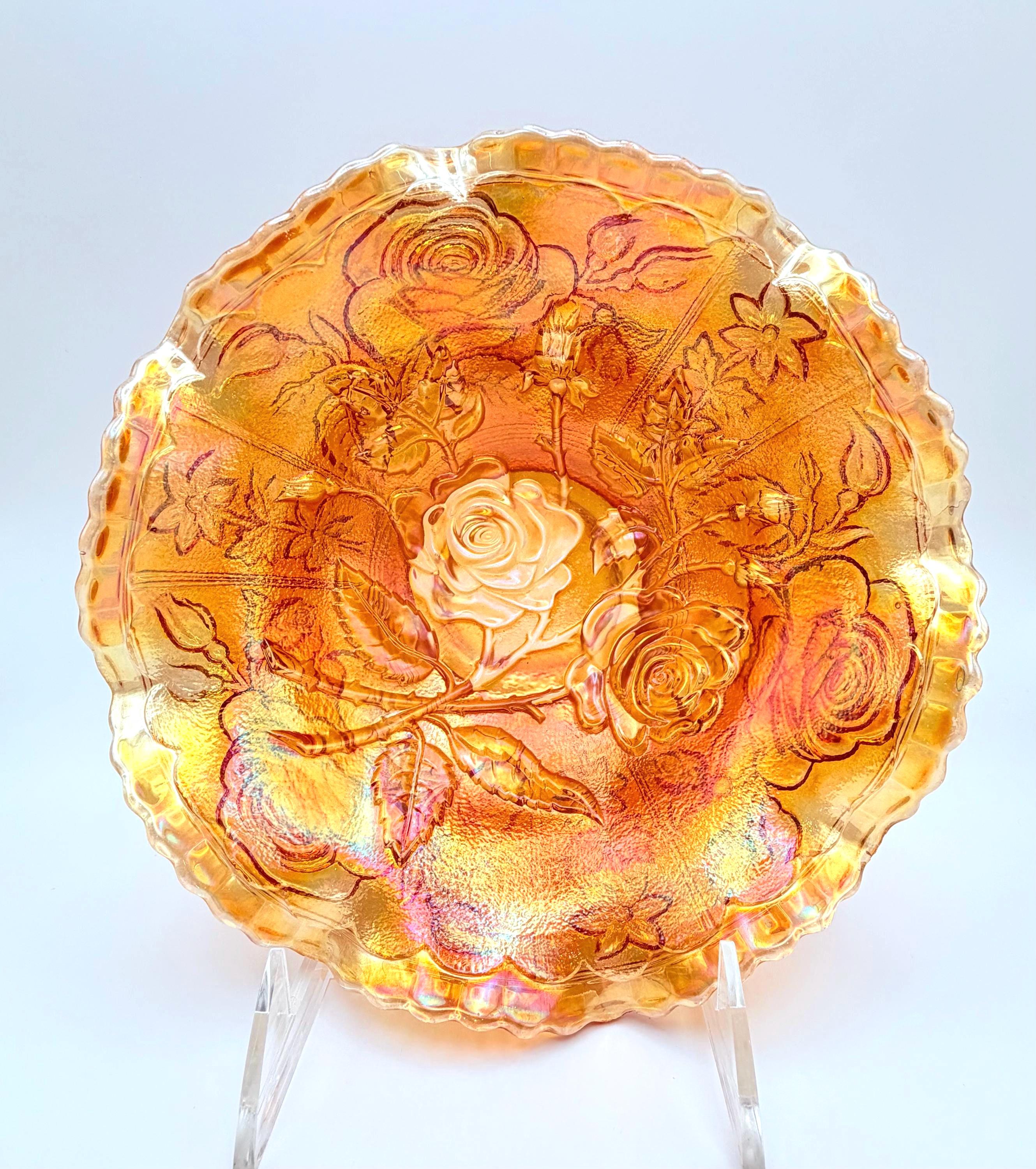 Antique Rose Bowl - Etsy