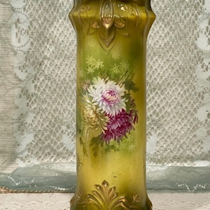RS Prussia Royal Vienna Germany Antique Hand Painted Tall Vase