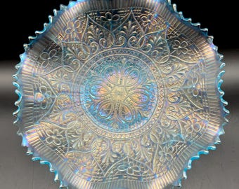 Northwood Ice Blue Hearts and Flowers Bowl