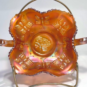 Fenton Butterfly Carnival Glass - Etsy