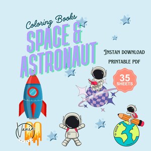 Space Coloring Pages: 35 Fun Astronaut & Planet Printables (PDF Print)